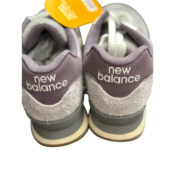 New Balance 574 Cordura Ghost Gray Purple Suede Sneakers Retro Women's Size 11.5 - Picture 3 of 8